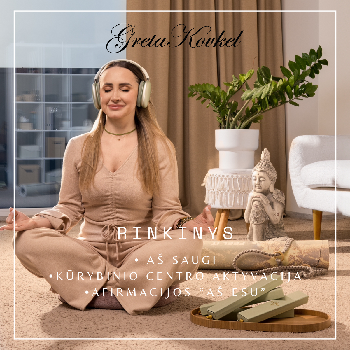 Meditacijų rinkinys "Aš saugi"/ Kūrybinio centro aktyvacija/ Afirmacijos Aš esu"