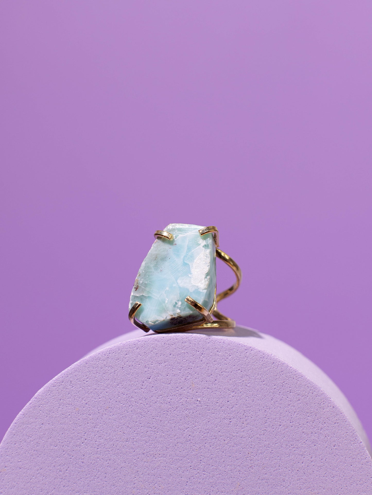 Žiedas su larimar