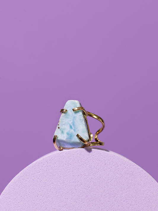 Žiedas su larimar